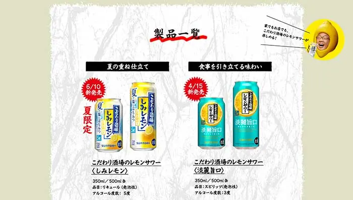 No.55 こだわり酒場のレモンサワー　商品紹介サイト　レモンな向上心|WEBサイト100選